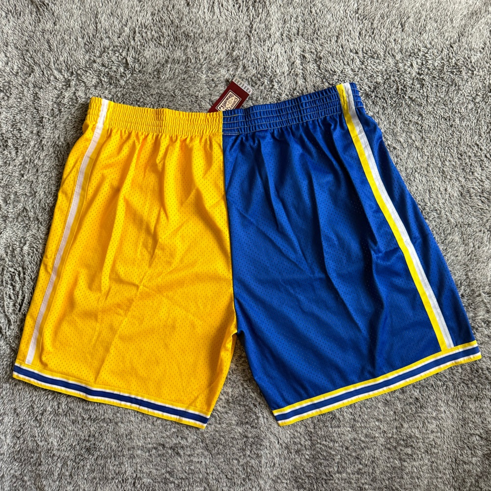 Men’s Golden State Warriors Shorts, Mitchell & Ness, NBA, Swingman 1995, 5XL - Picture 6 of 7